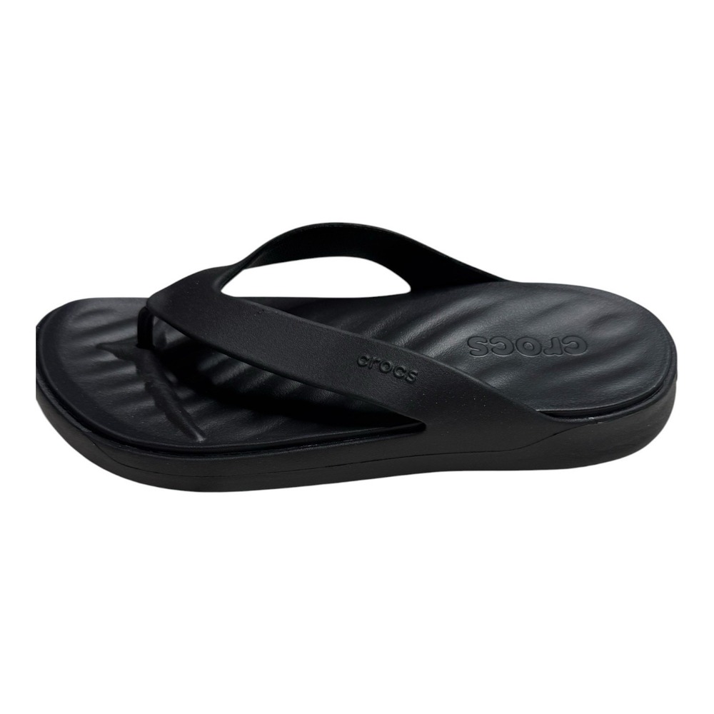NWOT Women's Sz 10 Black Crocs Getaway Platform Flip Flop Sandals - Picture 2 of 5
